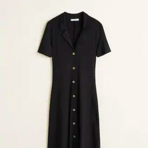 BNWT Mango Ribbed jersey dress - Black size 4